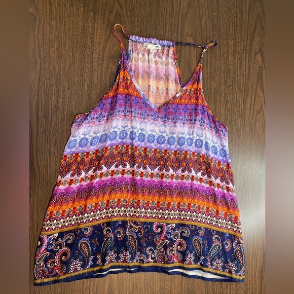 It Girl tank Multicolor Stripe Sz L - Picture 9 of 16